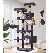 Taoqimiao Cat Tree 71-Inch, Cat Tower for Indoor Cats Large Adult, Multi-Level Large Cat Condo, 8...