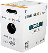 DG Cat6e Riser (CMR), 500ft, UTP 24AWG, Solid Bare Copper, 600MHz, ETL Listed, Bulk Ethernet Cabl...