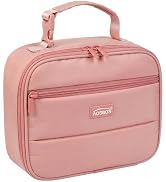 Aosbos Puffer Lunch Bag for Women & Girls,Insulated Quilted Lunch Box Tote with Buckle Handle, Cu...