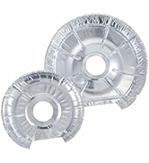 50Pack Burner Covers for Electric Stove Disposable Aluminium Stove Burner Liners Round Foil 6 & 8...