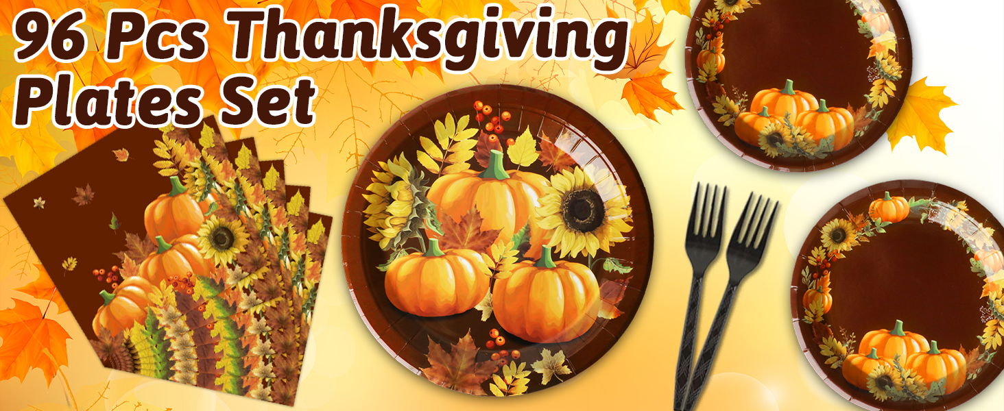 Thanksgiving Fall Party Paper Plates