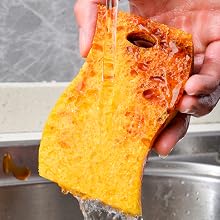 Compressed Cellulose Sponges Non-Scratch Natural Sponge Cleaning Scrub Sponge kitchen Cut-Outs DIY