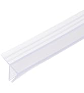 uxcell Shower Door Side Seal, F-Type Shower Door Sweep for 3/8" Glass 86.5" Long Frameless Glass ...