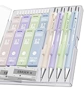 Four Candies 4 PCS Cute Mechanical Pencil 0.7mm, Pastel Fast Click Mechanical Pencils Set with 48...