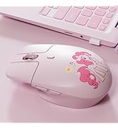 My Little Pony M03 Silent Wireless Mouse - Innovative Floating Button Design, Quiet Clicks, 3 Adj...