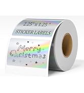 Holographic Silver Thermal Sticker Labels 2.25"x1.25" - BESTIKER Printable Holographic Stickers -...
