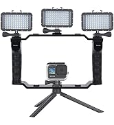 Suptig Dive Rig, Cold Shoe Mount, Waterproof Lights Quick Plug Mount Compatible for Gopro Hero 13...