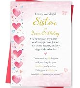 MOROLURU Sister Birthday Card, Funny Birthday Card Gifts for Sister, Happy Birthday to A Cute Wom...