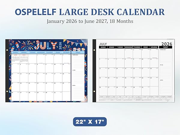 desk calendar