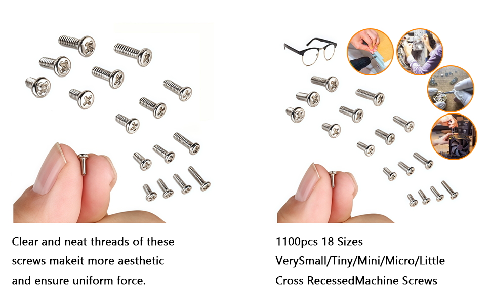 machine screws;small screws;metric screws;metric screw assortment;m2 screws;tiny screws;m2.5 screws;