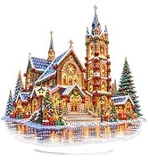 Eiflow Christmas Tabletop Diamond Art Kit for Adults Building DIY Table Top Diamond Art Painting ...