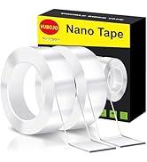 VUBOJO 2 Rolls Double Sided Tape Heavy Duty - 240" x 1.18" -Removable Nano Double Sided Adhesive ...