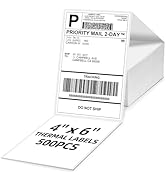Omezizy 4x6 Thermal Labels, 1 Packs of 500 4x6 Fold Labels - Compatible with JADENS, ASprink, Pho...