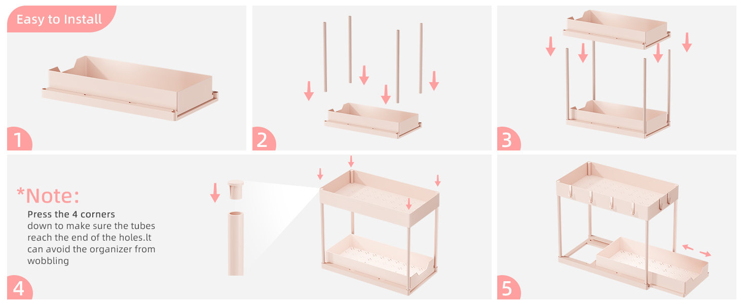 Simple Trending Under Sink Organizer 2 Pack
