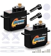 for AXIAL SCX24 Servo, Miuzei 12g Servo Motor Metal Gear Digital RC Steering with Horn Arm SCX24 ...