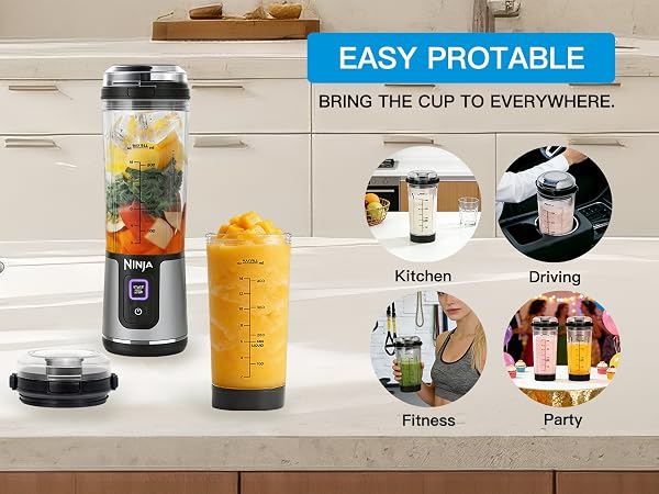 Replacement 18 oz Blending Vessel Compatible with Ninja Blast Portable Blender