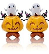 Pumpkin Balloons Halloween Balloons Self Standing Orange Pumpkin Balloons White Ghost Balloons fo...