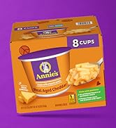 Annies Real Aged Cheddar Microwave Mac & Cheese with Organic Pasta, 8 Ct, 2.01 OZ Cups