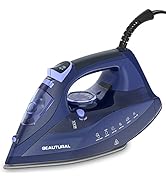 BEAUTURAL Steam Iron for Clothes with Precision Thermostat Dial, Ceramic Coated Soleplate, 3-Way ...