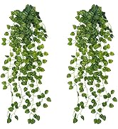 Uieke 2Pcs 3.1ft Artificial Hanging Plants Fake Plants Artificial Ivy Garland Vine Hanging Garlan...