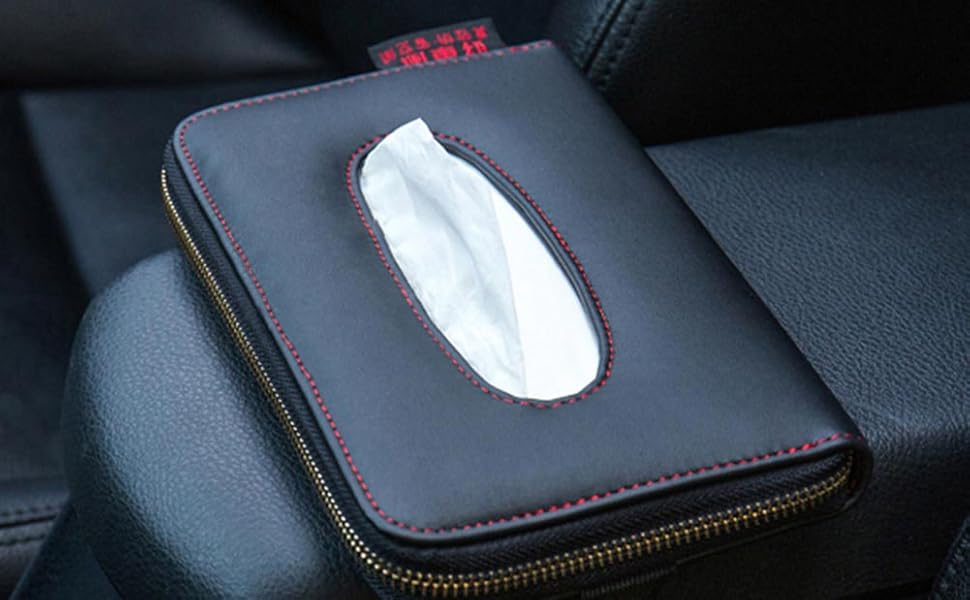 zip tissue holder in car