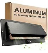 Terapaton Aluminum RV Range Hood Vent Cover - Complete Kit with Waterproof Butyl Tape, Depth Adju...