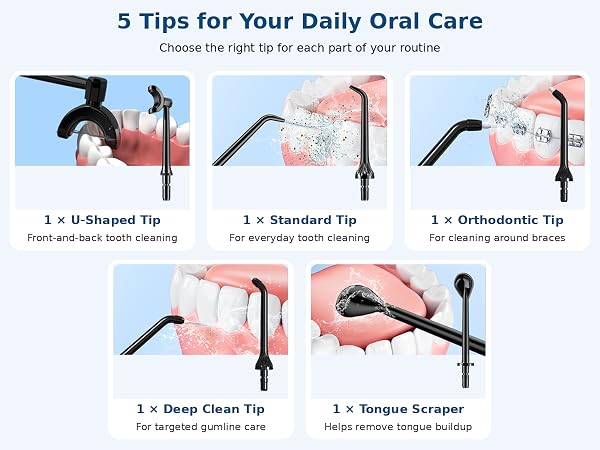 toothbrush with water flosser