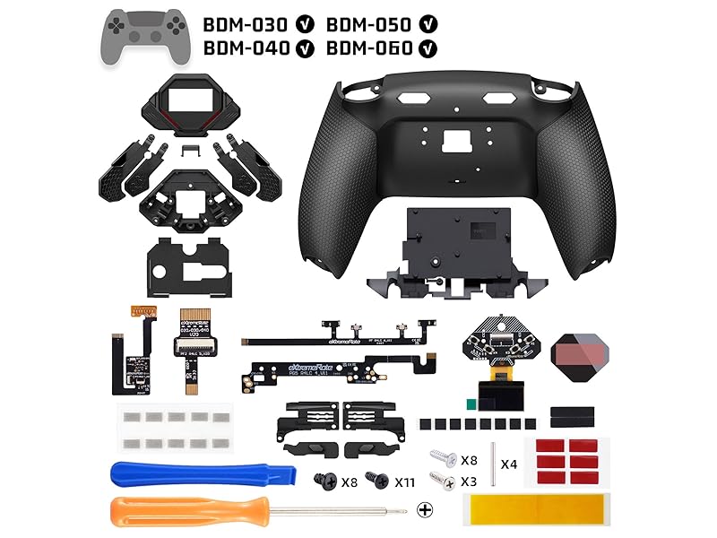 SPARK Back Paddles Kit for PS5 Controller OLED Display + Clicky Trigger Stops + Rubberized Grips