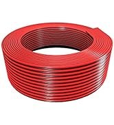 BTF-LIGHTING 32.8ft/10m 18AWG LED Strip Light Ribbon Electrical Extension Cable Wire 2 Pin Red Bl...