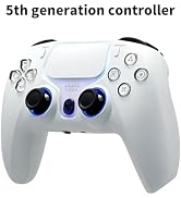 NBCP PS4 Wireless Controller with 1200mAh Battery, Hall Effect Triggers, RGB Lighting - Compatibl...