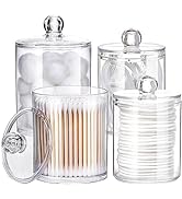 Tbestmax 4 Pack Qtip Holder - 12 oz, 10 oz Restroom Bathroom Organizers and Storage Containers, C...