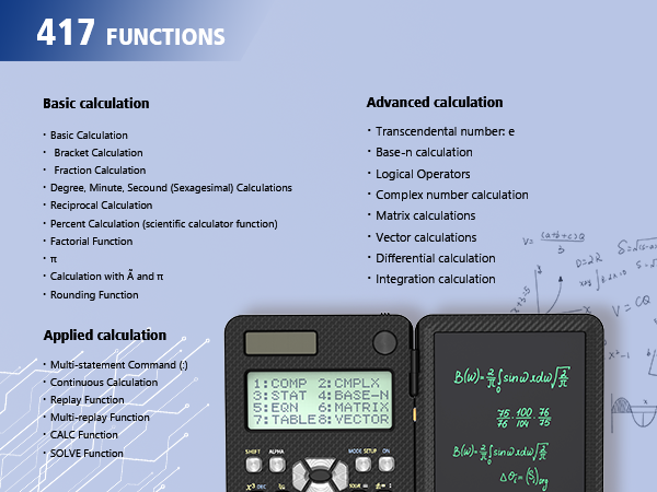 Scientific Calculator Black Rechargeable ROATEE 991ES MAX