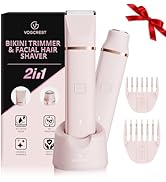 VG VOGCREST Electric Bikini Trimmer: 2 in1 Body Facial Hair Remover - IPX7 Waterproof Hair Shaver...