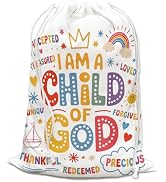 DSHFG Bible Birthday Drawstring Gift Wrap Bags, Favor Bag for Birthday Party Home Nursery Canvas,...