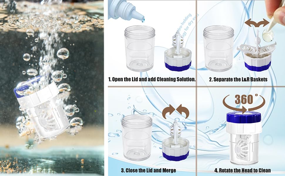 Contact lens cleaning machine