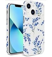 J.west Floral iPhone 13 Case 6.1", Soft TPU Flower Pattern Design, Shockproof Bumper for Women & ...