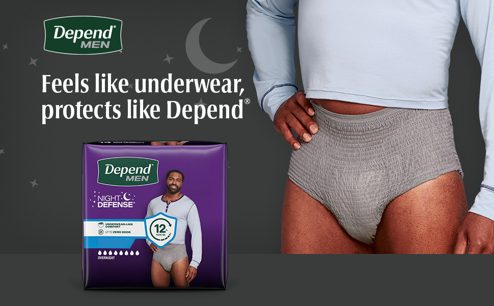 Depend adult diapers for men feel like underwear, protect like Depend