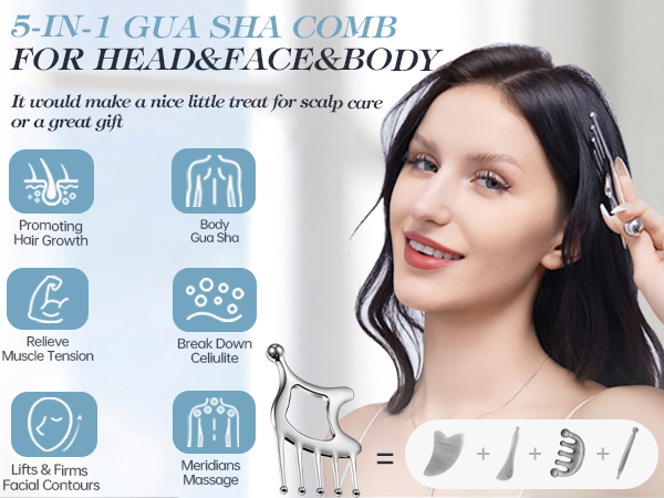 scalp massage tool?head scratcher?stainless steel gua sha?scalp gua sha?scalp scratcher