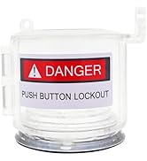 TRADESAFE Emergency Stop Button Cover Lockout - Round Transparent Push Button Switch Cover, ?-inc...