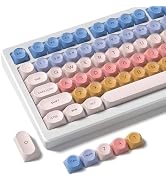 Keyporia PBT Keycaps, Matte Rainbow Jelly Keycaps for MX Switches Mechanical Keyboard, MOA Profil...