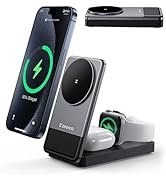 ZEEHOO 3 in 1 Charging Station for Magsafe Charger, Portable Fast Wireless Charger Stand, Foldabl...