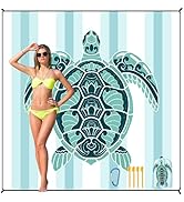 HIHOHO Beach Blanket Waterproof Sandproof Beach Mat 79”x 83” for 1-8 Adults Quick Drying Durable ...