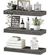 QEEIG Floating Shelves for Wall Bathroom Shelf Bedroom Kitchen Living Room Hanging Book Shelves S...