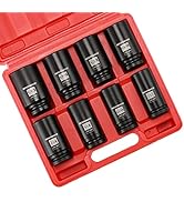 MIXPOWER 3/4-Inch Drive Deep Impact Socket Set, Inch, Cr-Mo, 6-Point, 1-Inch - 1-1/2-Inch, 8-Piec...