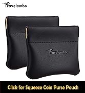 Travelambo Leather Squeeze Coin Purse Pouch Change Holder 2pcs