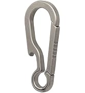 Green Beret Tactical Titanium Carabiner Clip Hook EDC Small Heavy Duty Keychain Clips Anti-Lost Q...