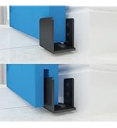 JUBEST Matte Black Floor Guide Wall Mount Sliding Barn Door Hardware Up to 1-3/4