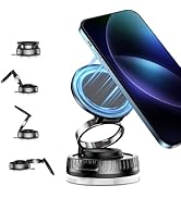 Briteroh Magnetic Car Phone Mount for MagSafe: 360° Rotatable Adjustable Holder with Suction Cup,...