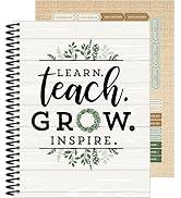 Carson Dellosa Education Modern Farmhouse Teacher Planner 2026-2027,Undated 8" x 11" Lesson Plan ...