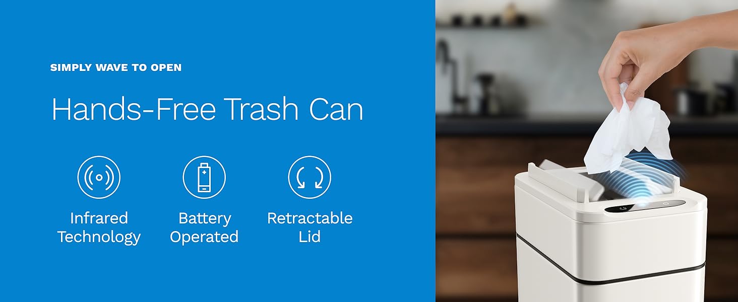 hands-free trash can